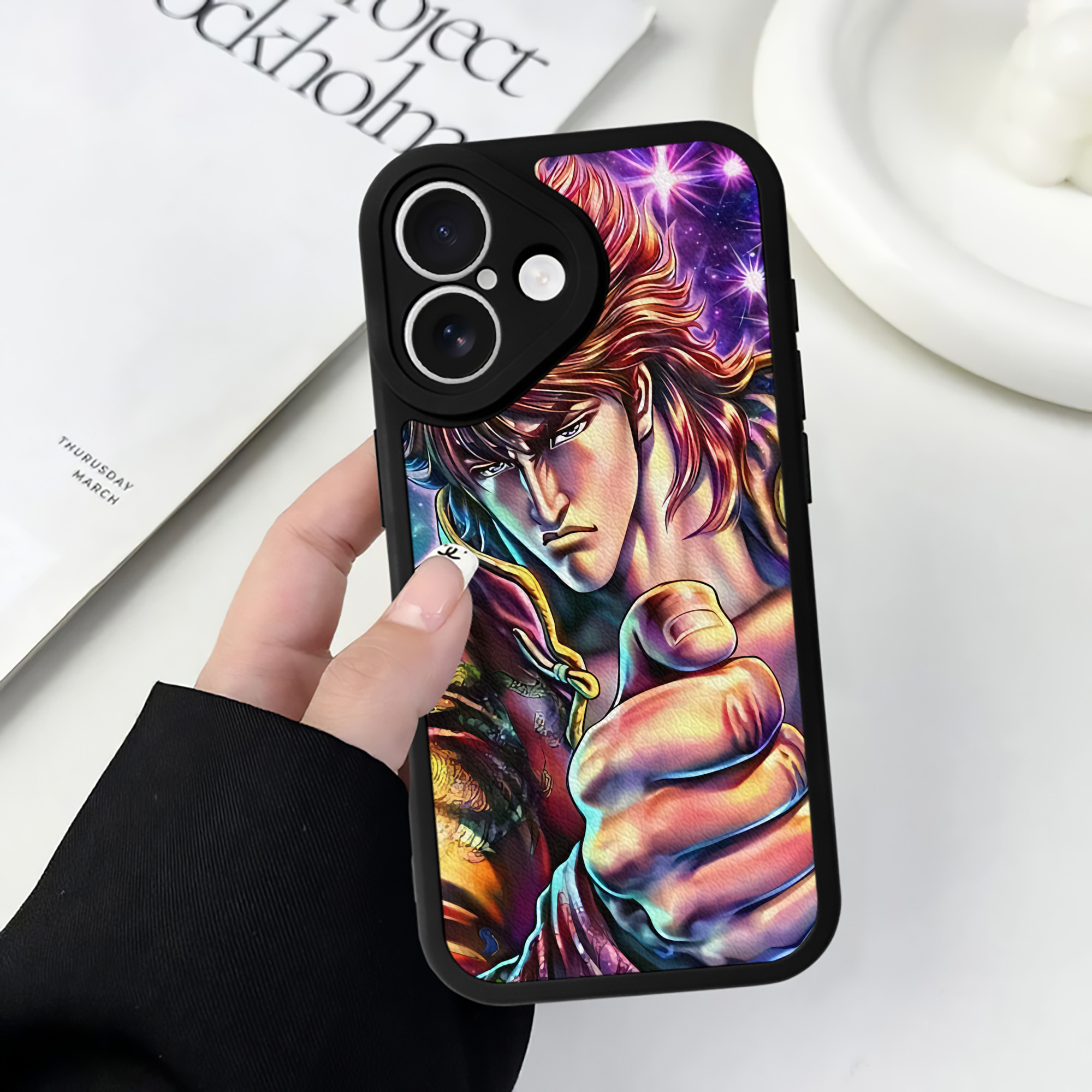 （画像用） 北斗の拳 Fist of the North Star 【iPhone 16シリーズ対応】シリコンスマホケース（レザー調） 材質：シリコン